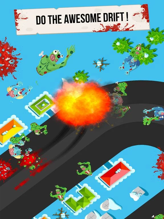 Изображение игры: Zombie Drift: Smashy road trip