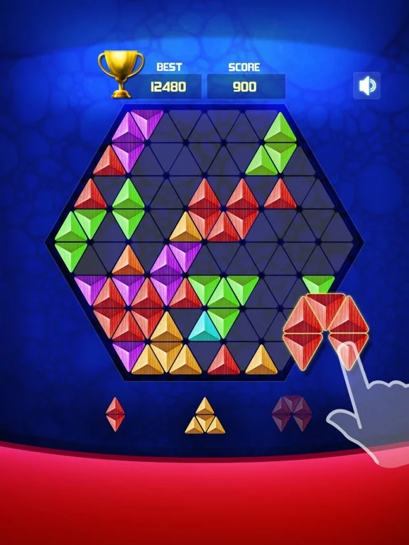 Изображение игры: Hexa: Block Triangle Puzzle