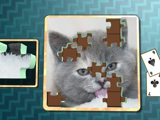 Изображение игры: Jigsaw Solitaire Kitties