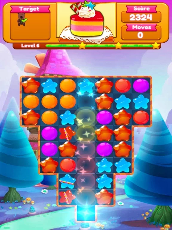 Изображение игры: Sweet Candy Blast Fruit puzzle