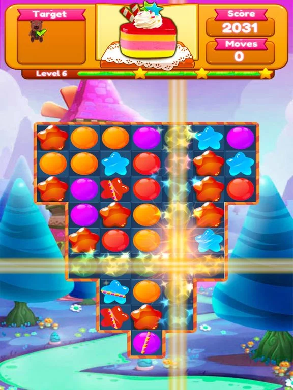 Изображение игры: Sweet Candy Blast Fruit puzzle