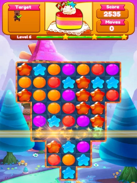 Изображение игры: Sweet Candy Blast Fruit puzzle