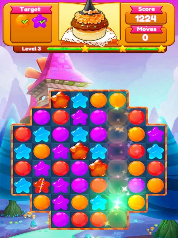 Изображение игры: Sweet Candy Blast Fruit puzzle