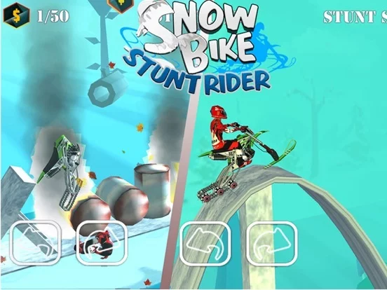 Изображение игры: Snow Bike Stunt Rider