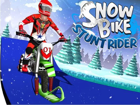 Изображение игры: Snow Bike Stunt Rider