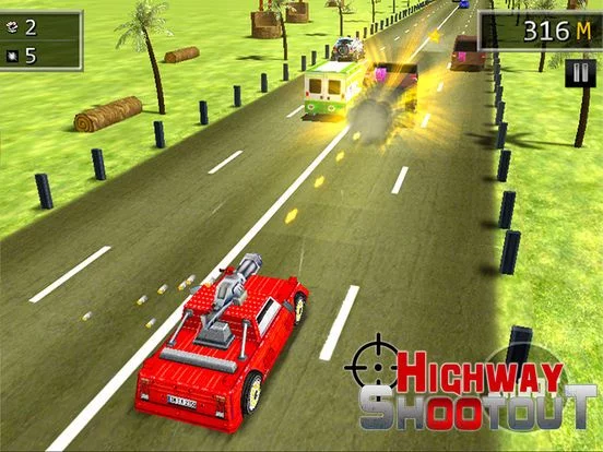 Изображение игры: Highway Car Shooting Rider