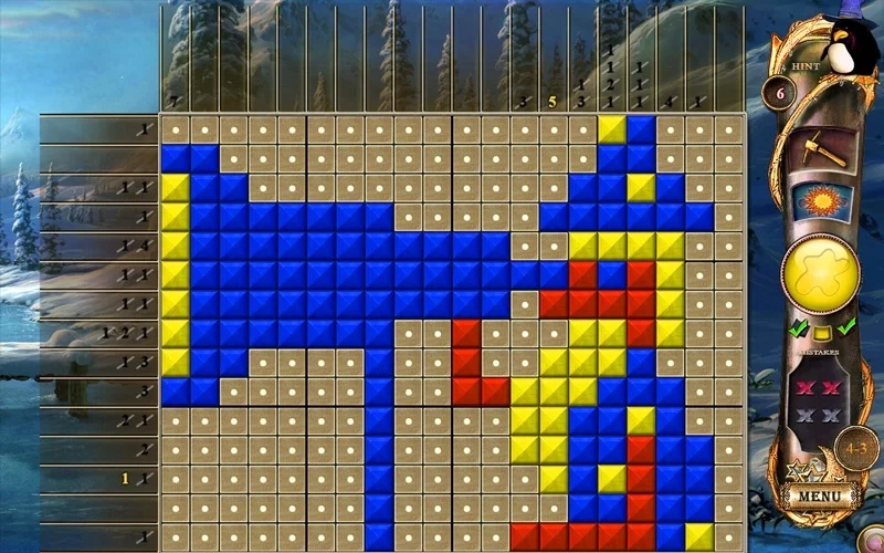 Изображение игры: Fantasy Mosaics 11: Fleeing from Dinosaurs