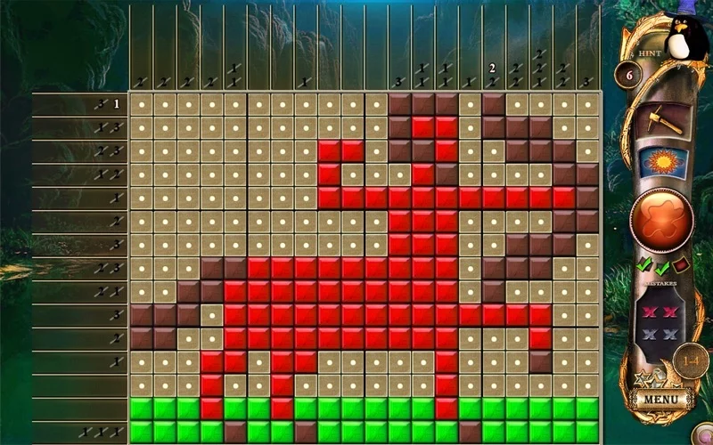 Изображение игры: Fantasy Mosaics 11: Fleeing from Dinosaurs