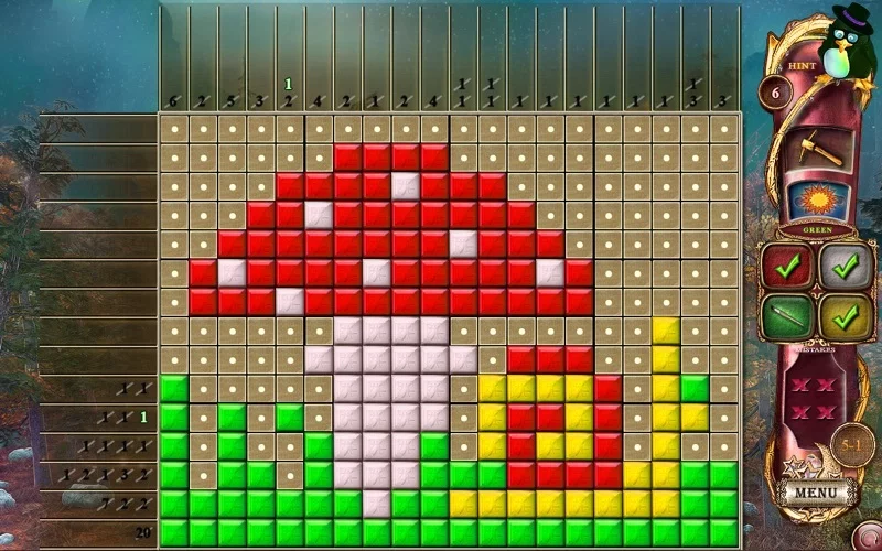 Изображение игры: Fantasy Mosaics 14: The Fourth Color