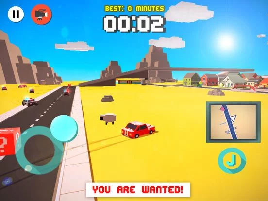 Изображение игры: Smashy Dash 2 PRO - Crossy Crashy Cars and Cops - Wanted