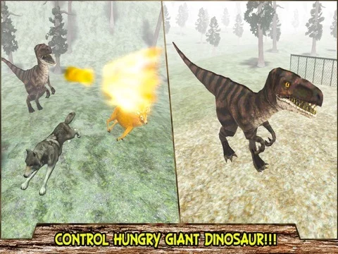Изображение игры: Real Dinosaur Attack Simulator 3D – Destroy the city with deadly t-rex in this extreme game