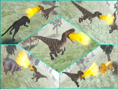 Изображение игры: Real Dinosaur Attack Simulator 3D – Destroy the city with deadly t-rex in this extreme game