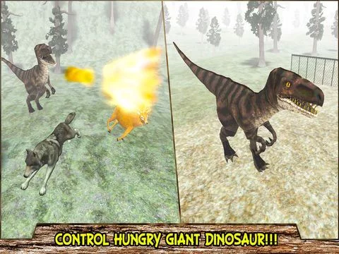 Изображение игры: Real Dinosaur Attack Simulator 3D – Destroy the city with deadly t-rex in this extreme game