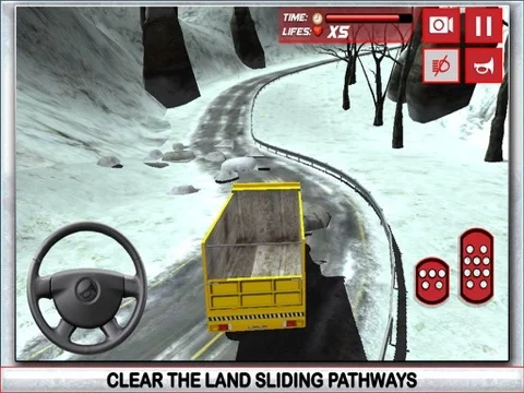 Изображение игры: Snow Truck Driver Simulator 3D – Drive the big crane and clear up ice from frozen road