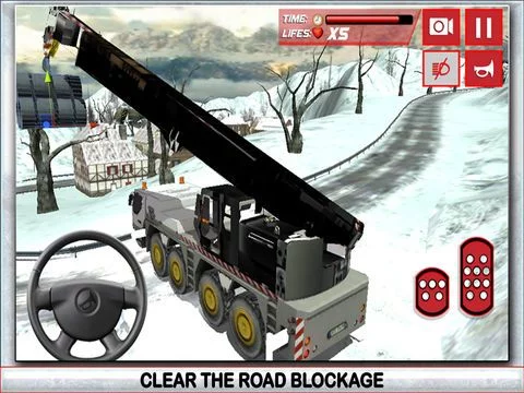 Изображение игры: Snow Truck Driver Simulator 3D – Drive the big crane and clear up ice from frozen road