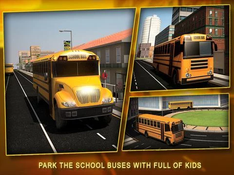 Изображение игры: School Bus Simulator 3D – Drive crazy in city & Take Parking duty challenges for kids fun