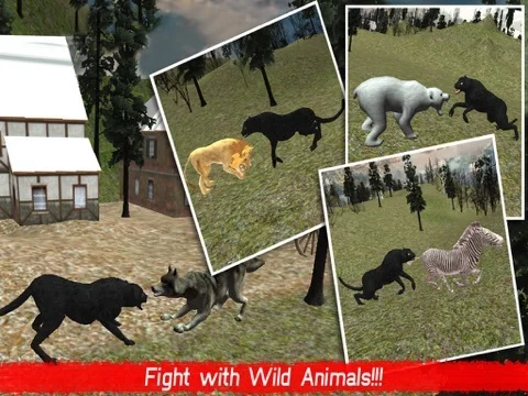 Изображение игры: Wild Black Panther Attack Simulator 3D – Hunt the Zebra, Deer & Other Animal in Wildlife Safari