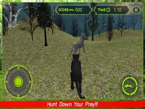 Изображение игры: Wild Black Panther Attack Simulator 3D – Hunt the Zebra, Deer & Other Animal in Wildlife Safari