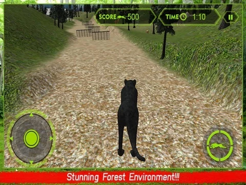 Изображение игры: Wild Black Panther Attack Simulator 3D – Hunt the Zebra, Deer & Other Animal in Wildlife Safari
