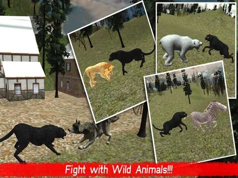 Изображение игры: Wild Black Panther Attack Simulator 3D – Hunt the Zebra, Deer & Other Animal in Wildlife Safari