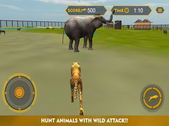 Изображение игры: Wildlife cheetah Attack simulator 3D – Chase the wild animals, hunt them in this safari adventure