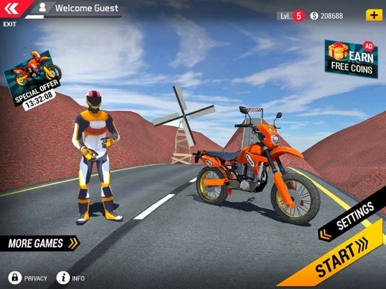 Изображение игры: Mountain Motorbike Racing
