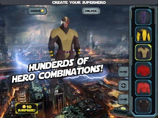 Изображение игры: Create Yr Own Man Super.Hero ~ A Character Costume Dress-Up Game for Boys