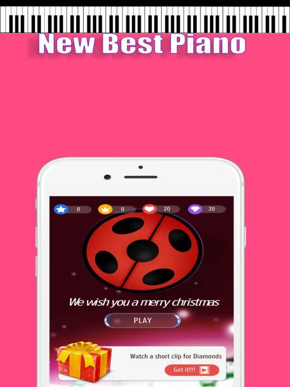 Изображение игры: piano ladybug mira Tiles