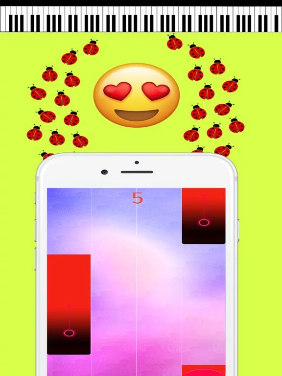 Изображение игры: piano ladybug mira Tiles