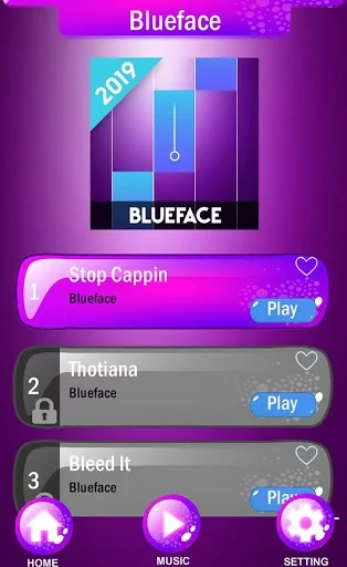 Изображение игры: Blueface Piano Tiles 2019