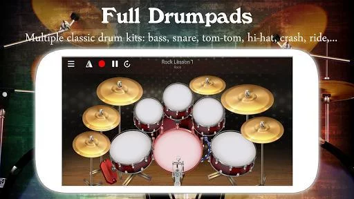 Изображение игры: Drum Live: Real drum set drum kit music drum beat