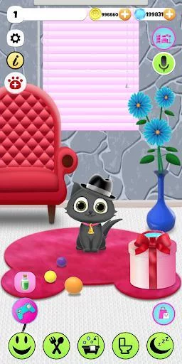 Изображение игры: PawPaw Cat | My Virtual Cat and Talking Animal