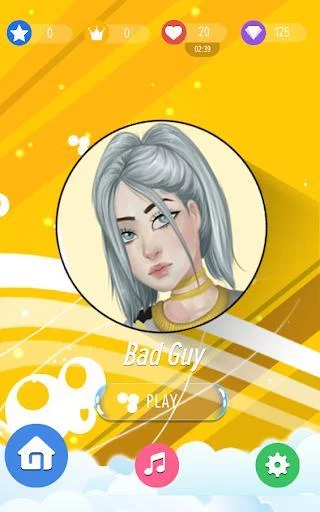 Изображение игры: BILLIE EILISH Piano Tiles