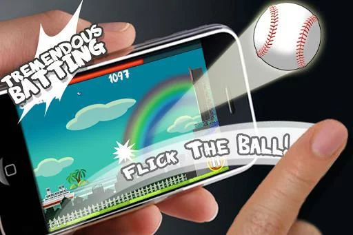 Изображение игры: Flick Home Run! baseball game