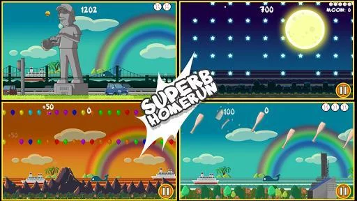 Изображение игры: Flick Home Run! baseball game