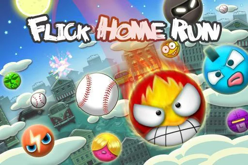 Изображение игры: Flick Home Run! baseball game