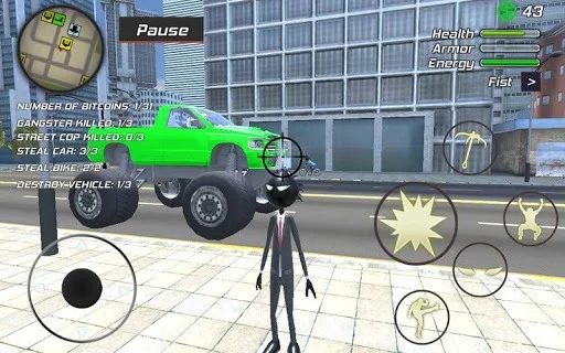 Изображение игры: Amazing Crime Strange Stickman Rope Vice Vegas