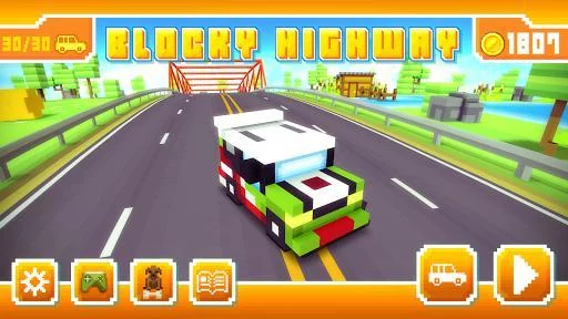 Изображение игры: Blocky Highway: Traffic Racing
