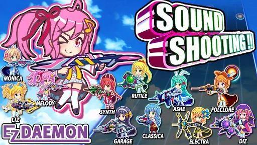 Изображение игры: SOUND SHOOTING!! - Rhythm Action & 2D Shooter