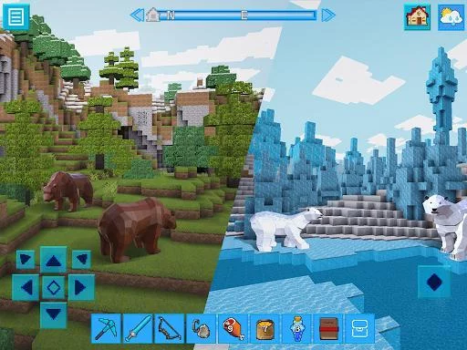 Изображение игры: EarthCraft 3D: Block Craft & World Exploration