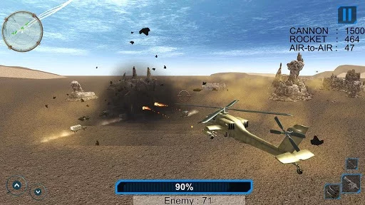 Изображение игры: Helicopter Simulator 3D: Gunship Air Battle FULL