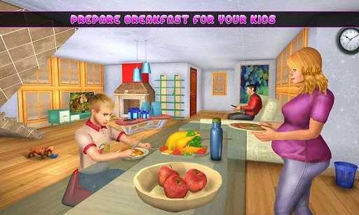 Изображение игры: Pregnant Mom Baby Happy Home