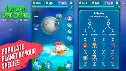Изображение игры: Human Evolution Clicker Game: Rise of Mankind