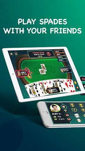 Изображение игры: Spades - Play Free Online Spades Multiplayer