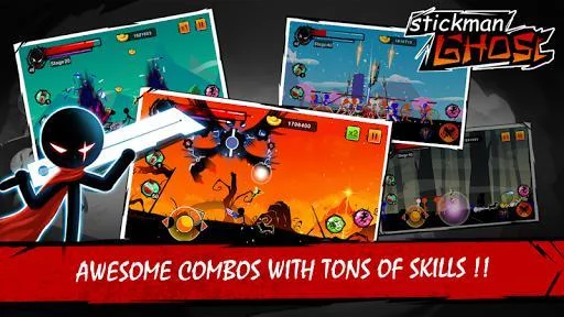 Изображение игры: Stickman Ghost: Ninja Warrior Action Offline Game
