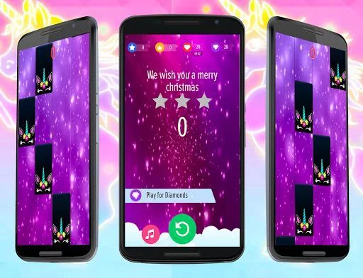 Изображение игры: Pinky Unicorn Piano Tiles 2019