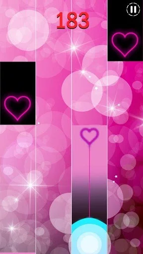 Изображение игры: Heart Piano Tiles Pink