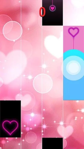 Изображение игры: Heart Piano Tiles Pink