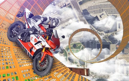Изображение игры: Bike Impossible Tracks Race: 3D Motorcycle Stunts