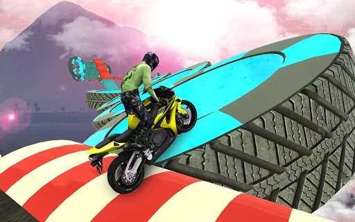 Изображение игры: Bike Impossible Tracks Race: 3D Motorcycle Stunts